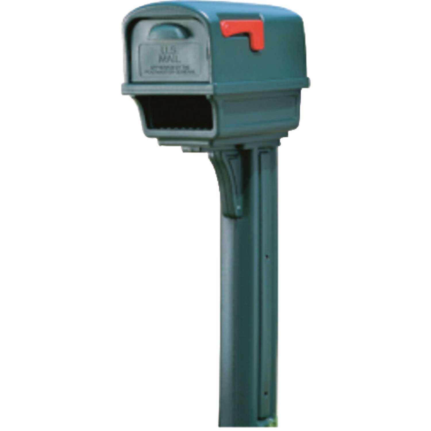 Gibraltar Mailboxes Gentry Plastic Post and Box Combo Green Mailbox 50