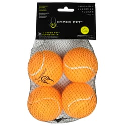 Hyper Pet Orange Rubber Tennis Balls Medium 4 pk
