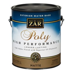 ZAR Matte Light Amber Water-Based Polyurethane 1 gal