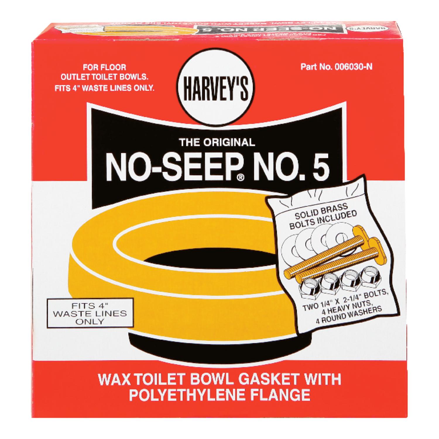 Harveys Toilet Bowl Gasket with Wax & Flange Polyethylene - 006030-N - Plumbing  sku 006030-N