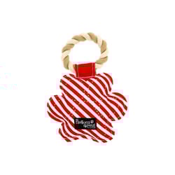 Pavilion Pavilion's Pets Red/White Canvas Paw Squeak Dog Toy 9 in. 1 pk