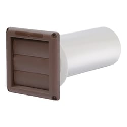 Ace 4 in. W X 6 in. L Brown Plastic Dryer Vent Hood