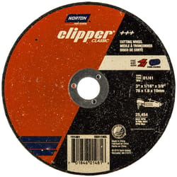 Norton Clipper 3 in. D X 3/8 in. Aluminum Oxide Classic Cut-Off Wheel 1 pk