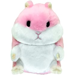 Petsport Tiny Tots Pink/White Plush Fat Hamster Dog Toy Small 1 pk