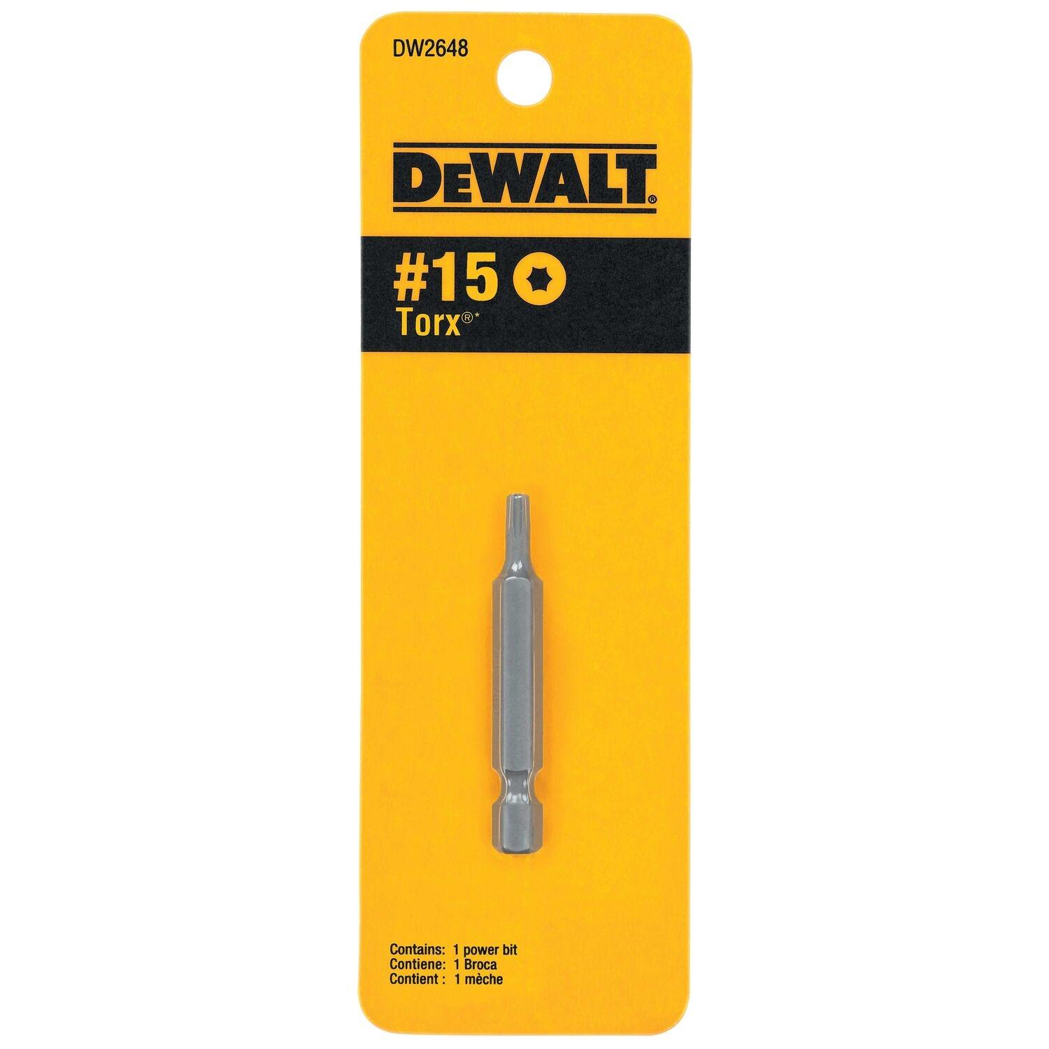 Photos - Drill Bit DeWALT Torx #15 in. X 2 in. L Screwdriver Bit Heat-Treated Steel 1 pc DW26 