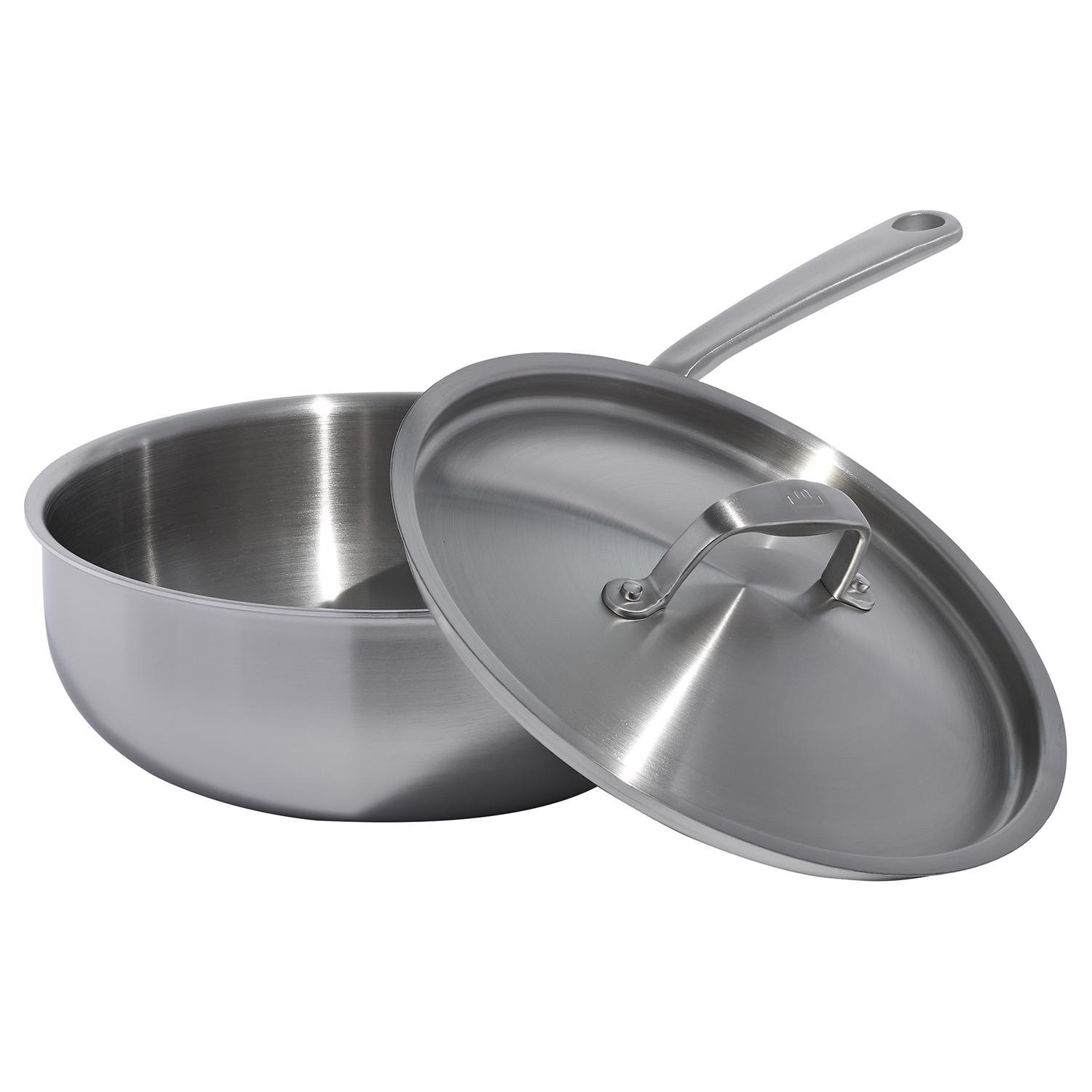 Made In Stainless Steel Chef Pan 10 in. 3 qt Silver Uae Electronic uaeelectronic.com