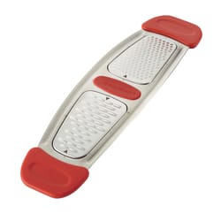 Rachael Ray Red/Silver Silicone/Stainless Steel Multi-Grater