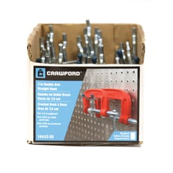 Crawford Zinc-Plated Silver Steel Pegboard Double Arm Hanger Holder 6 lb. cap. 1 pk
