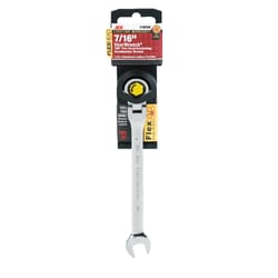 Ace Pro Series GearWrench 7/16 in. X 7/16 in. SAE Flex Head Combination Wrench 6.63 in. L 1 pc
