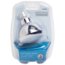 OakBrook Chrome PVC 3 settings Wallmount Showerhead 1.8 gal