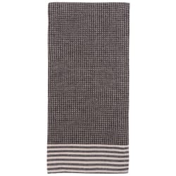 Karma Studio Black/White Cotton Striped Textured Tea Towel 1 pk