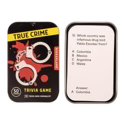 Kikkerland True Crime Trivia Game Multicolored 50 pc