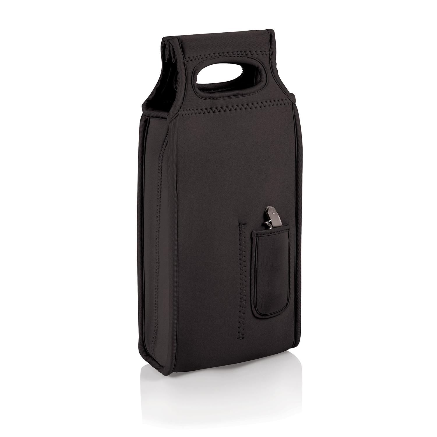 Picnic Time 2 750 mL Bottles oz Black Neoprene Bottle Carrier w/Opener Sansujyuku sansujyuku.com