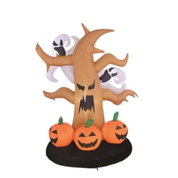 Celebrations 6 ft. Prelit Ghost and Pumpkin Inflatable