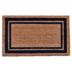 Home & More 2 W X 3 L Multi-Color Dark Blue Border Coir Door Mat