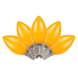 Celebrations Incandescent C7 Orange 4 ct Replacement Christmas Light Bulbs 0.08 ft.