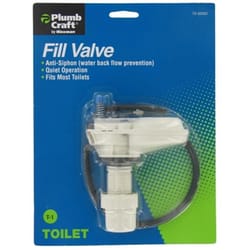 PlumbCraft Anti-Siphon Fill Valve White Plastic