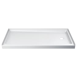 Delta Hycroft 4.5 in. H X 30 in. W X 60 in. L White Shower Base