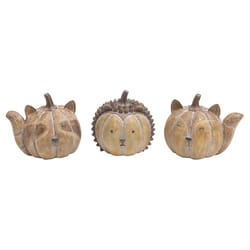 Gerson 6 in. Harvest Animal Pumpkin Fall Decor