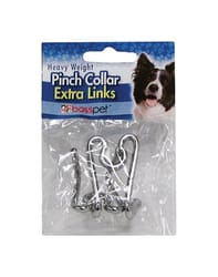 PDQ Silver Chain Dog Pinch Collar Links Medium/Large