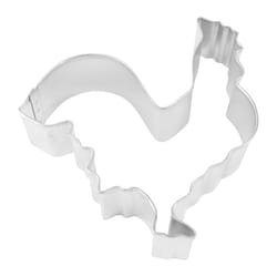R&M International Corp International Corp 4 in. W X 4 in. L Rooster Cookie Cutter Silver 1 pc