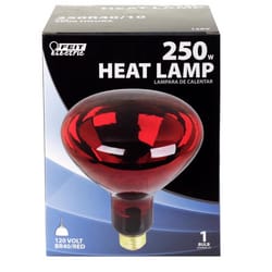 Feit 250 W BR40 Heat Lamp Incandescent Bulb E26 (Medium) Red 1 pk