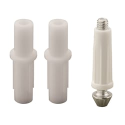 Prime-Line Silver/White Plastic/Steel Pivot and Guide 1 pk