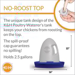 K&H Pet Products 60 W Watering Bowl For Poultry