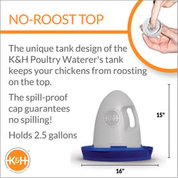 K&H Pet Products 60 W Watering Bowl For Poultry