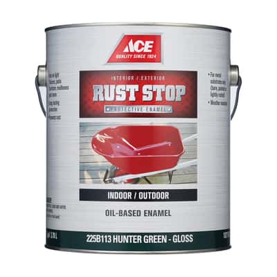 Ace Rust Stop Indoor Outdoor Hunter Green Oil Based Enamel Rust Preventative Paint 1 Gal Ace Hardware