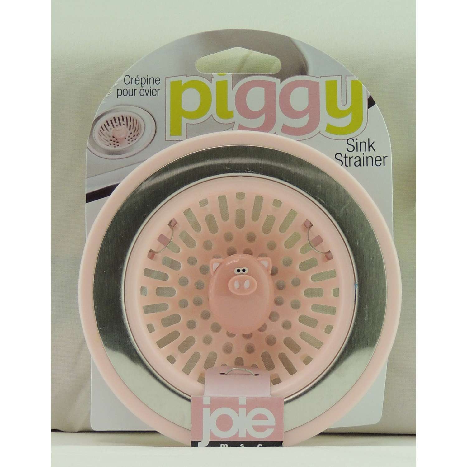 Joie Piggy Pink/Silver Plastic/Stainless Steel Sink Strainer Ace Hardware