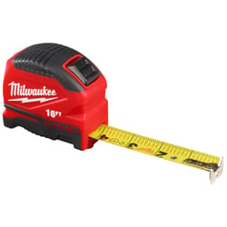 Milwaukee 16 ft. L X 1.88 in. W Compact Auto Lock Tape Measure 1 pk