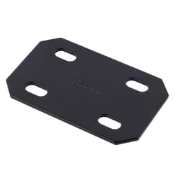 Hampton 1/8 in. H X 3 in. W X 4.75 in. L Black Steel Mending Plate