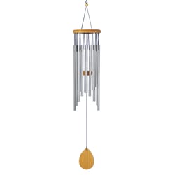 Summerfield Terrace Brown/Silver Metal/Wood 28 in. Timeless Wind Chime