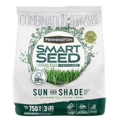 Pennington Smart Seed Tall Fescue Grass Sun or Shade Grass Seed and Fertilizer 3 lb