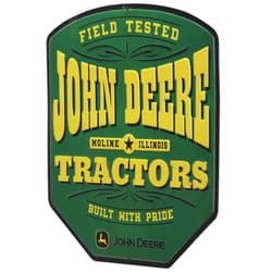 John Deere Farming Metal Sign Embossed Metal 1 pk