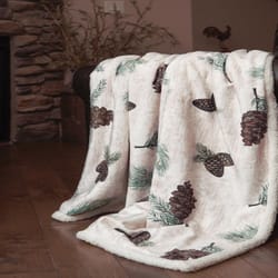 Carstens Inc 54 in. W X 68 in. L Multicolored Polyester Throw Blanket