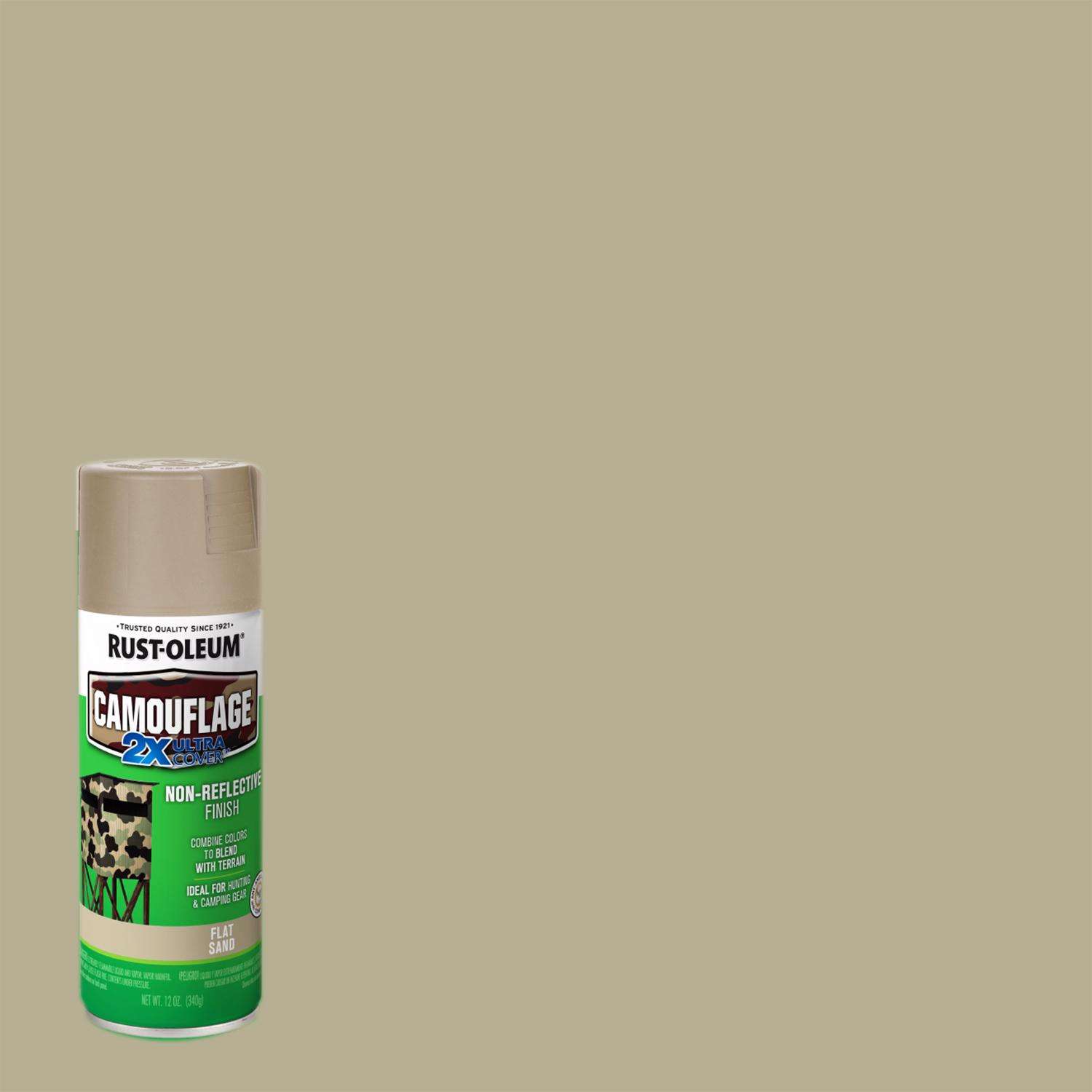 RustOleum Specialty Ultra Flat Sand Camouflage Spray Paint 12 oz Ace Hardware