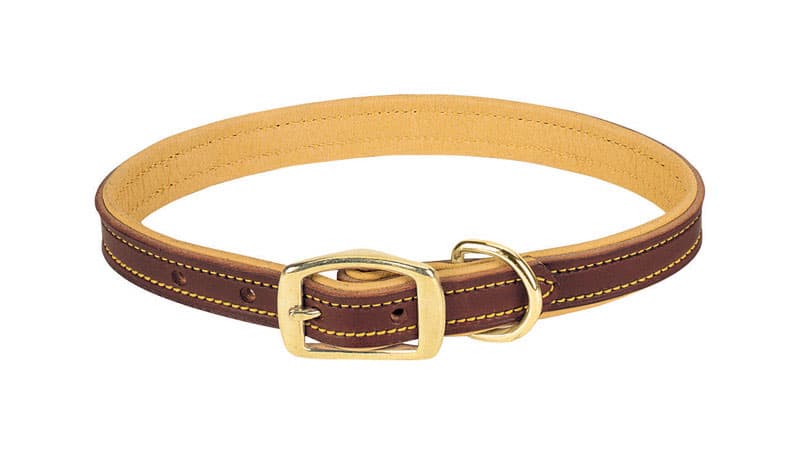 Weaver Leather Deer Ridge Brown Leather Dog Collar - 06-1313-23 - Decor  sku 06-1313-23