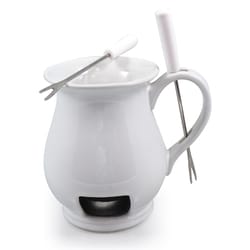 Swissmar Indulge White 4.2 oz Ceramic Fondue Set