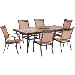 Hanover Fontana 7 pc Brown Dining Set