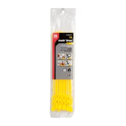 Gardner Bender 12 in. L Yellow Beaded Cable Tie 15 pk