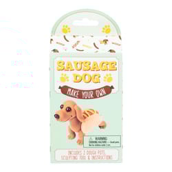 Fizz Make Your Own Sausage Dog Dough Craft Set Brown