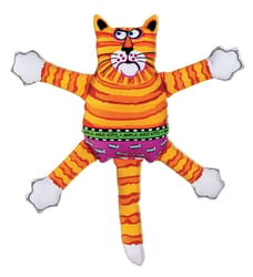 Fat Cat Multicolored Terrible Nasty Scaries Nylon Squeak Dog Toy Mini 1 pk