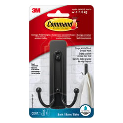 3M Command Large Metal/Plastic Double Hook 4.03 in. L 1 pk