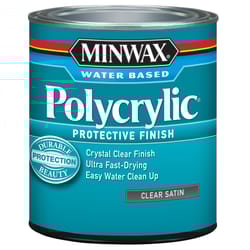Minwax  Satin  Clear  Polycrylic  0.5 pt. 