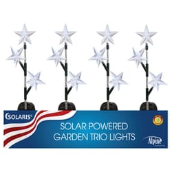 Alpine Assorted Acrylic 33.25 in. H Solar Star Trio Garden Stake