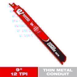 Diablo Amped Steel Demon 9 in. Carbide Tipped Reciprocating Saw Blade 12 TPI 1 pk