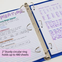 Bazic Products 2 in. W X 10.83 in. L Slant D-Ring Blue View Binder