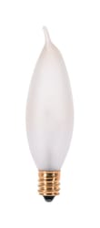 Satco 25 W CA8 Chandelier Incandescent Bulb E12 (Candelabra) Warm White 1 pk